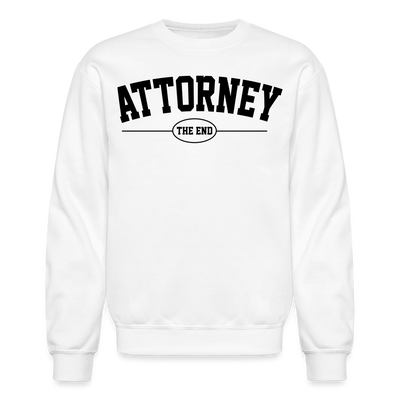 Attorney "The End" Crewneck Sweatshirt - white